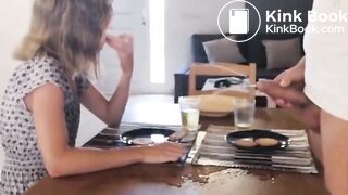 Girls pissing in shops