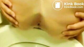 Tight womens asses pooping in public toilets