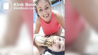 mature shitting in young lesbians mouth then kisse