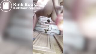 SCAT - girl shit dildo fuck