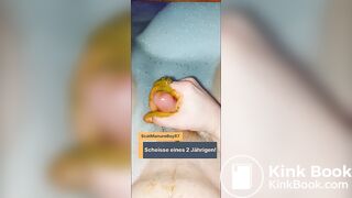 Kacke wichsen in der Wanne