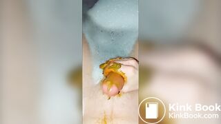 Kacke wichsen in der Wanne