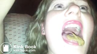 Cute human toilet eats shit from his asshole