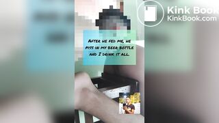 Str8 twink fed me his poop and made drink his piss