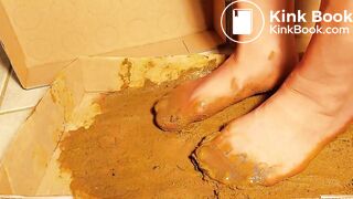 sexy chinese feet full of dog scat in pantyhose 6