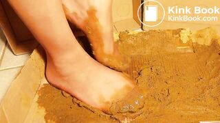 sexy chinese feet full of dog scat in pantyhose 6