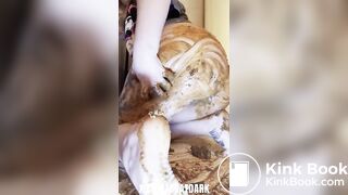 Anal play with my whole body full of poo @scatdark