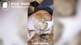 Anal play with my whole body full of poo @scatdark