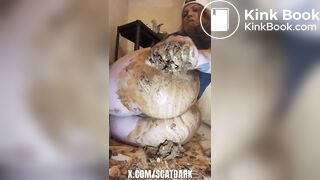 Anal play with my whole body full of poo @scatdark