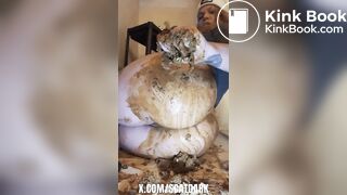 Anal play with my whole body full of poo @scatdark