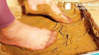 sexy chinese feet full of dog scat in pantyhose 4