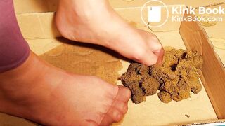 sexy chinese feet full of dog scat in pantyhose 4