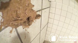 Asian explosive diarrhea in a public toilet