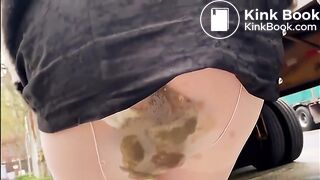 Nasty public pee and poop accident