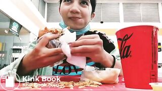 eating own shit in a mall