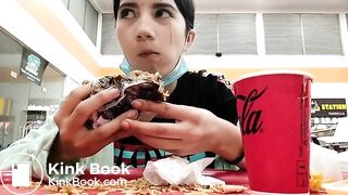 eating own shit in a mall