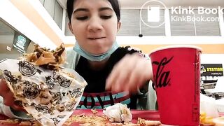 eating own shit in a mall