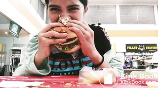 eating own shit in a mall