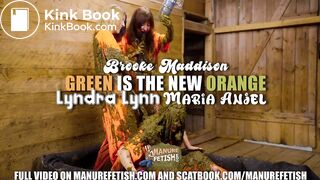 Green Is the New Orange lesbian threesome in shit