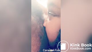 Cleaning his asshole