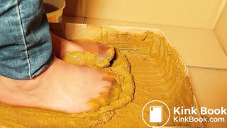 sexy chinese feet full of dog scat in pantyhose 5