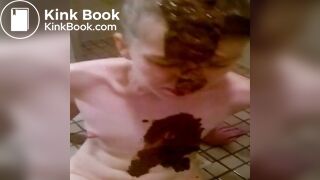 Skinny daughter with shit and piss.