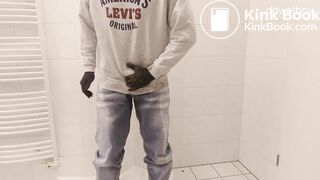 hot dude smears shit and gets dressed