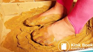 sexy chinese feet full of dog scat in pantyhose 7