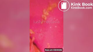 Lustymaylasia shits in a sink and tastes it all