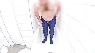 Dirty enema with cucumber fuck in spandex