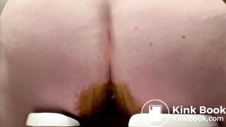 Fucking my asa with dildo and shitting on it