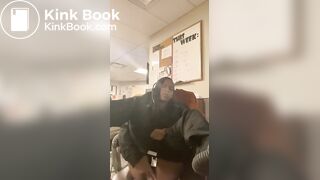 Ebony enjoying herself on the clock