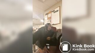 Ebony enjoying herself on the clock