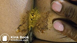 Sleeping GF dirty asshole for cleaning