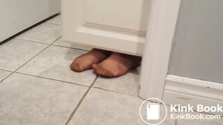 pantyhose footjob cum