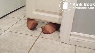 pantyhose footjob cum