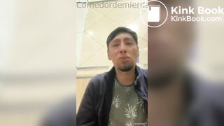 guy eats shit from toilet