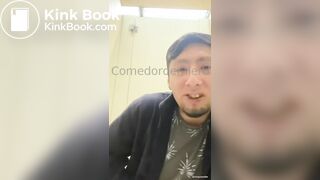 guy eats shit from toilet