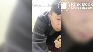 guy eats shit from toilet