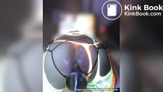 Sissy on XTC shits on dildo, solo pnp