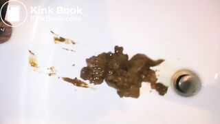 Poop in my sink for my toilet slave