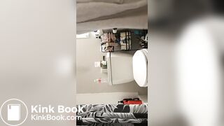 Saggy tits toilet piss