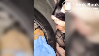 Porta potty scat slut