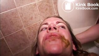 Scat and piss in the toilet