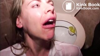 Scat and piss in the toilet