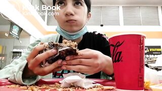 Eating a shitty burger
