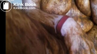 Chubby scat curious babe smears fresh shit all ove