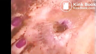 Woman eats shit from other ladys ass