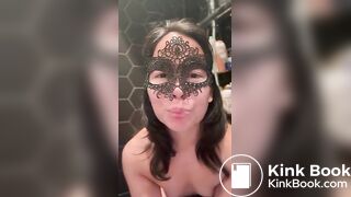 Girl lick buttplug