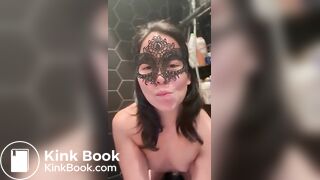 Girl lick buttplug